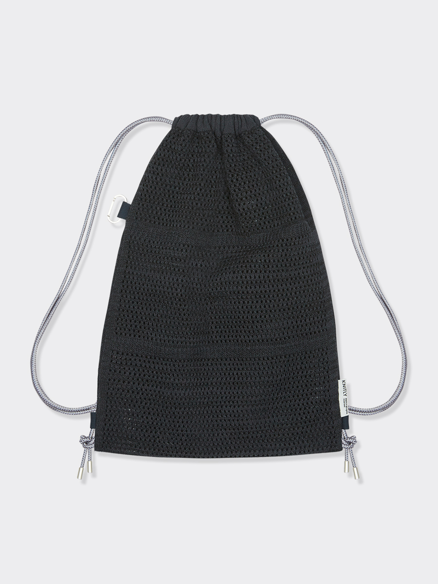 NET ROPE KNIT BACKPACK_Charcoal Navy